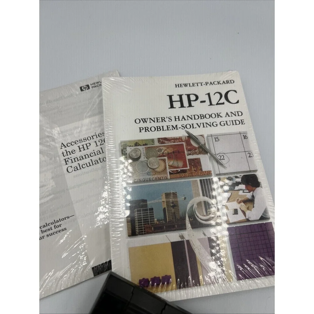 Vintage HP 12C Financial Calculator w Original Cover MADE IN USA Hewlett Packard